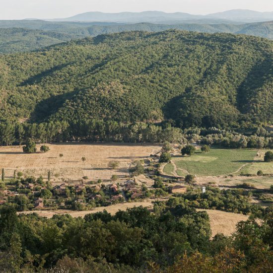 Odrintsi Spirebo Dorf Ausblick Das Weißflusstal von oben